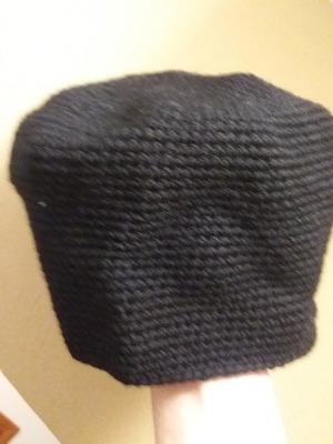 Σκουφάκια μοναστηριακού τύπου καινούργια, χειροποίητα, πακέτο 2, μαύρα