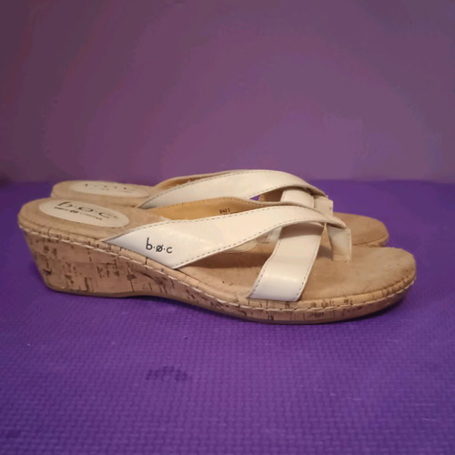 B.o.c Born Concept Women's Sandals Size 40 Like New White