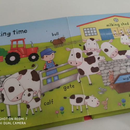 On the farm book used for children, English