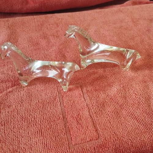 Decorative antique horses used, knife holders, 8 cm, broken legs