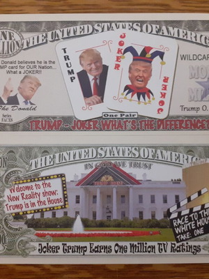 Fake Banknote USA Trump Donald 1,000,000 Dollars 2015 new