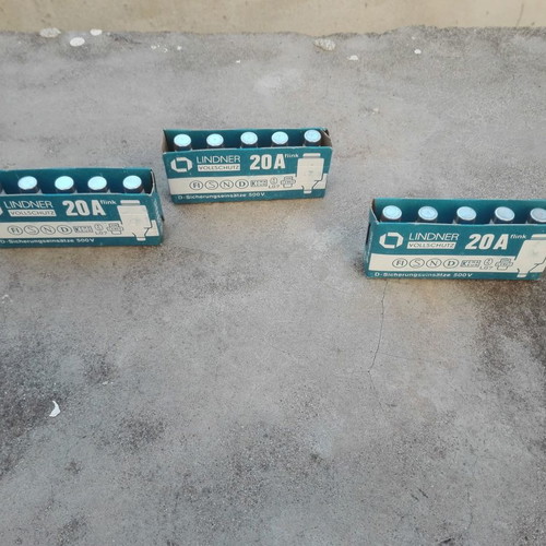 Lindner Diazed DII 20A fuses new, pack of 15