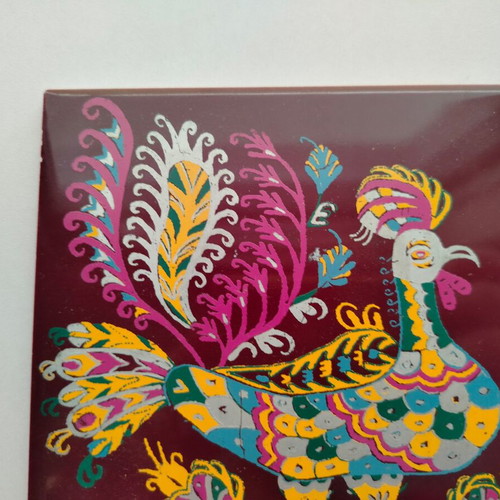 Ceramic tile used with small chips and slight color fading