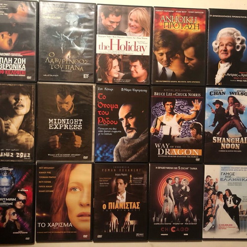 Large DVD collection used with over 100 movies
