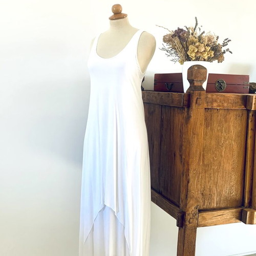 Ioanna Kourbela white circle dress, two-piece