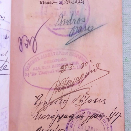 Laissez-Passer 1930 used, historical Egyptian travel document