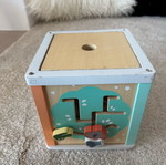 Gerardo's wooden activity cube used