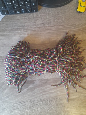 Craft cords, approx. 135-140 pieces, 40 cm, yellow red green