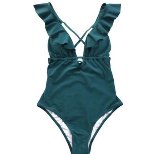 Cupshe one-piece swimsuit new, size M, petrol green