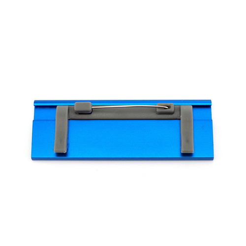 Id badge name tag new, aluminum with clip