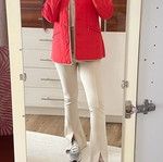 Καπιτονέ σακάκι Massimo Dutti μέγεθος L σαν καινούργιο, μπεζ και κόκκινο