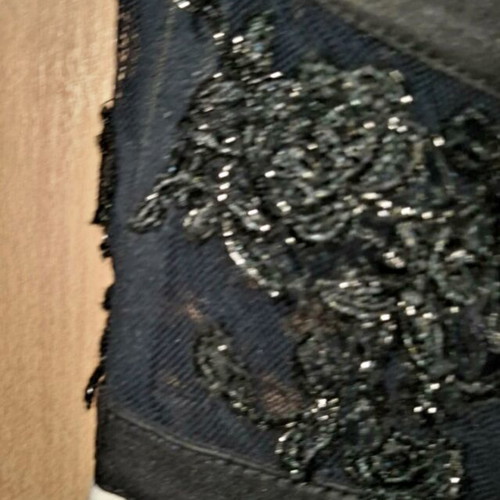 Black lace dress with crystals by EFI like new
