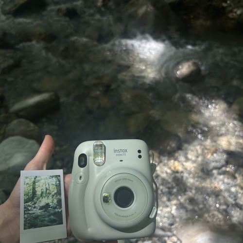 Instax Mini 11 green camera like new with batteries and film gift