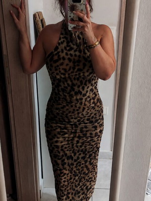 Zara long leopard dress like new, worn once