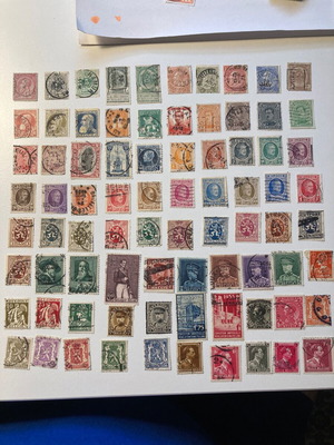 Belgian stamps used, 80 different sealed