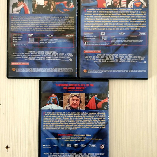 Superman DVD new, movies 2, 3, 4 with subtitles