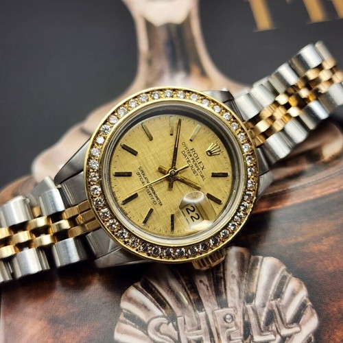 Rolex Datejust 26mm like new with diamond bezel and Jubilee bracelet
