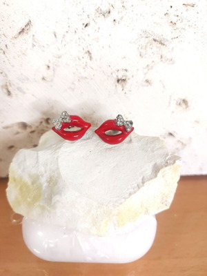 Women's Earrings 'Red Lips'