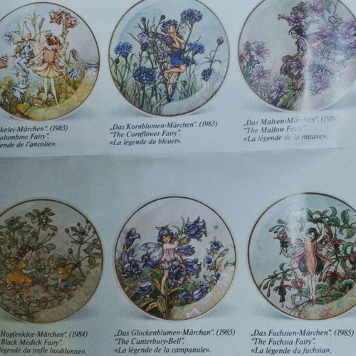 Bradex wall plate collection 6 pcs used, Villeroy & Boch, Flower Fairies
