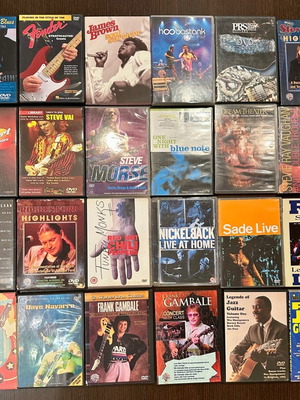 DVD collection of 83 concerts and guitar instructional like new