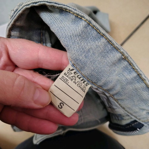 Anel jeans denim pants with rhinestones new, size S