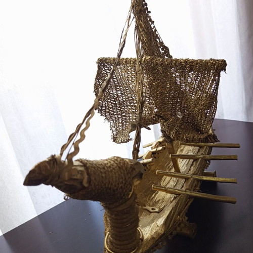 Handmade boat with many details