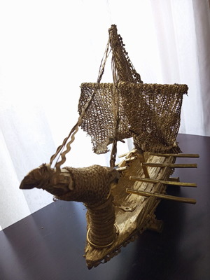 Handmade boat with many details
