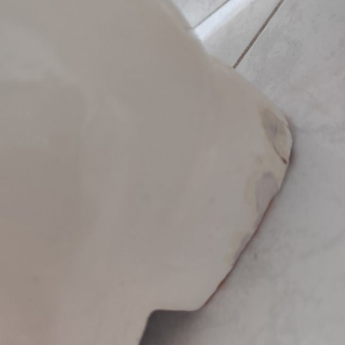 Decorative boots umbrella stand, off-white