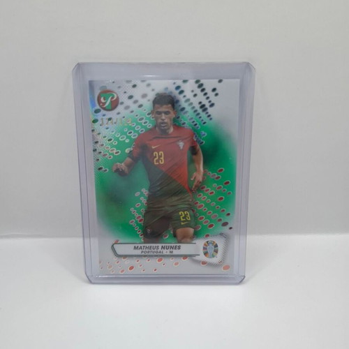 2023 Pristine Road to UEFA Euro 2024 Green Refractor Matheus Nunes card like new
