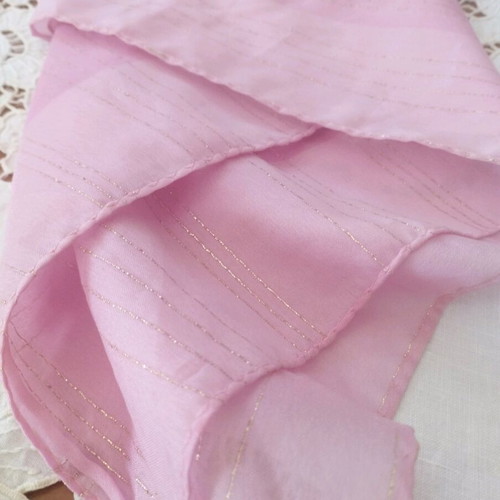 Gentilucci Italy Scarf 85x85 Like New Pink Lurex