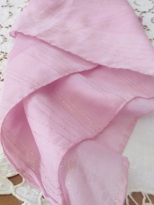 Gentilucci Italy Scarf 85x85 Like New Pink Lurex