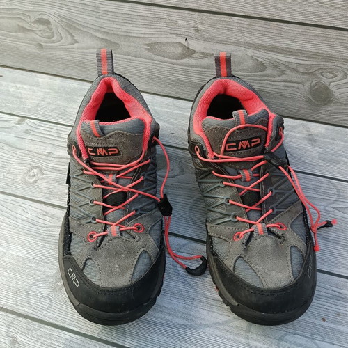 CMP Waterproof Contra Grip Leather Sneakers size 37 like new, gray and pink