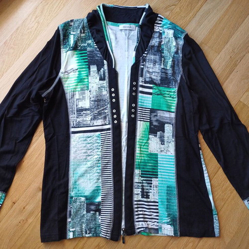 Jersey jacket like new, multicolor, size L