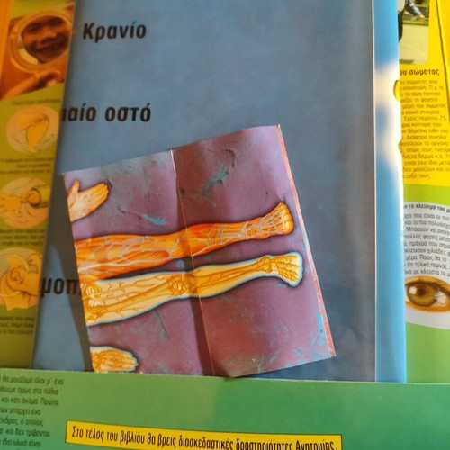 The Body Book with Cubes used, educational children's book in Greek