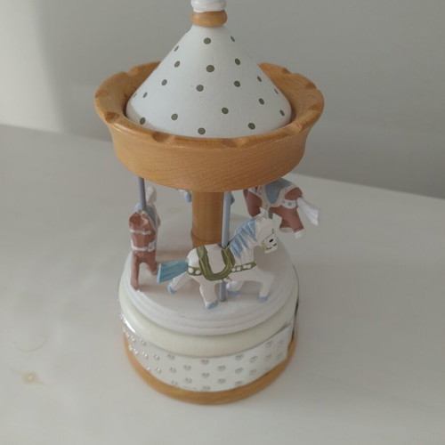 Wooden decorative carousel with music, like new