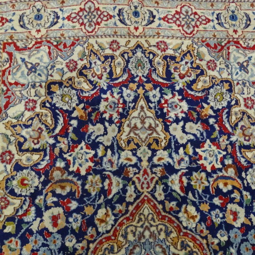 Silk Nain rug used, handmade knot, 116x206 cm