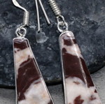 Coconut Jasper Earrings 2" New