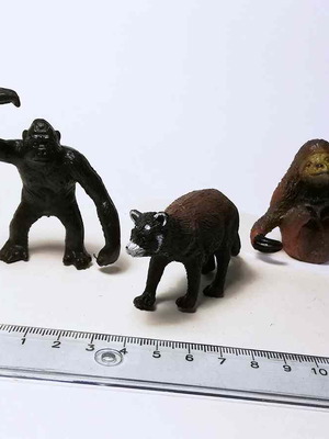 Animal figures used, pack of 3 plastic toys