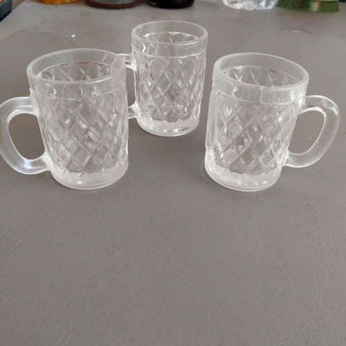 Rakompotira used with handle, small glasses for raki or tsipouro
