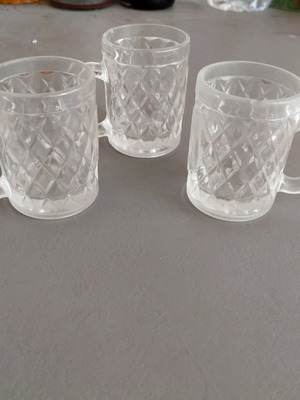 Rakompotira used with handle, small glasses for raki or tsipouro