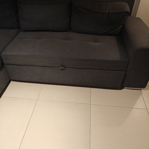 Corner sofa like new with storage and bed function