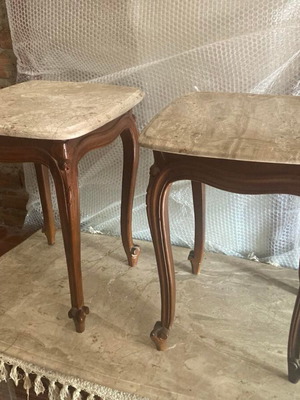 Vintage coffee tables with marble like new set