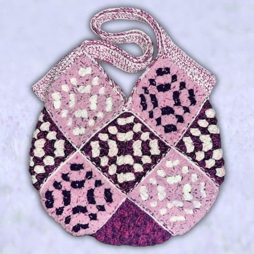 Handmade Tote Bag Amethyst Cloud shoulder bag, made to order
