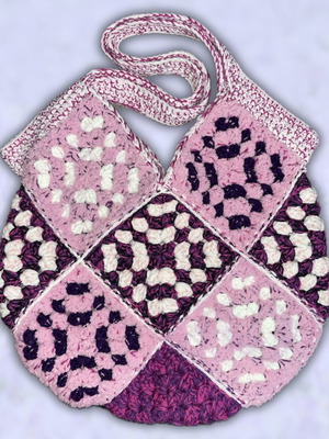 Handmade Tote Bag Amethyst Cloud shoulder bag, made to order