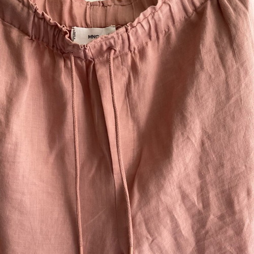 Linen pants Mango like new, pink, size L