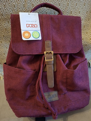 Polo Retro Bag σακίδιο πλάτης καινούργιο, κοτλέ μπορντό