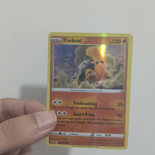 Pokémon Torkoal card, good condition