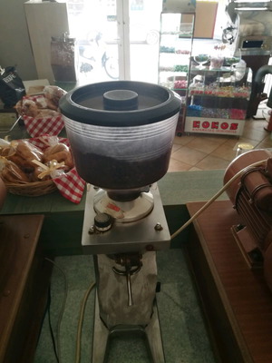 Coffee grinders used and espresso machine
