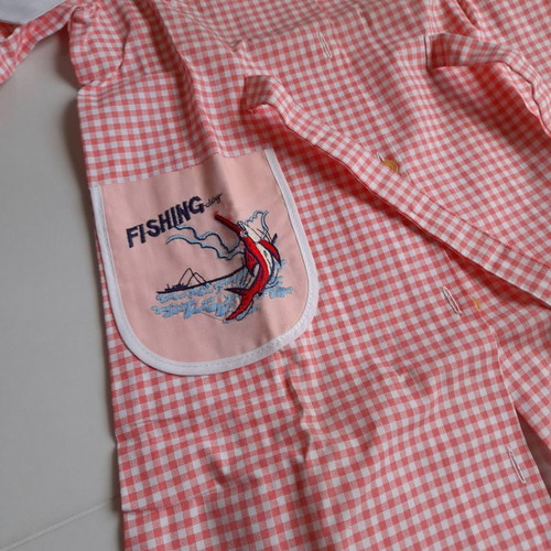 School apron Peiraiki - Patraiki pink new with white collar
