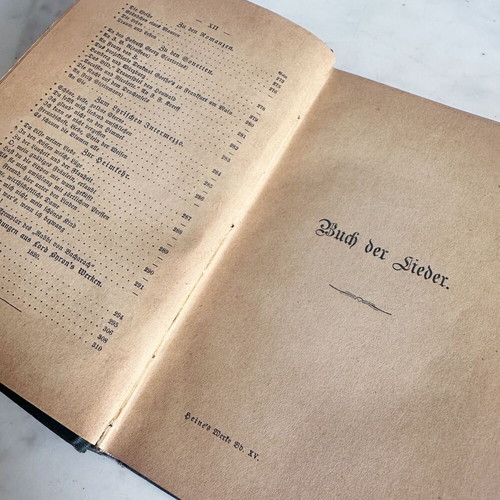 Buch der Lieder book by Heinrich Heine used, 1870 edition
